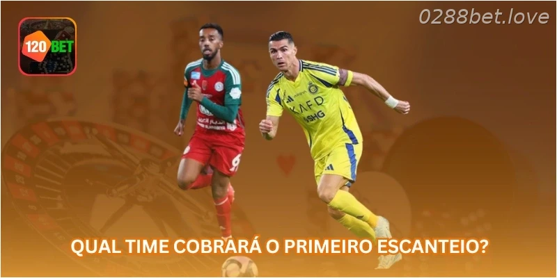 Qual time cobrará o primeiro escanteio?